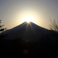 山梨県から見たダイヤモンド富士