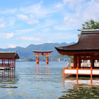 広島県宮島の厳島神社の写真